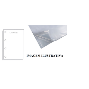 ENVELOPE PLÁSTICO OFÍCIO EXTRA GROSSO 4 FUROS C/300 UNIDADES PLASTIFILME/ACP/DAC