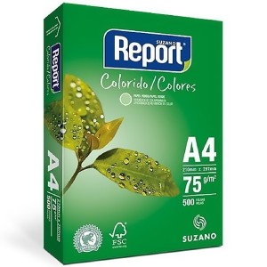 SULFITE A4 210X297 75G VERDE 500 FLS REPORT