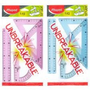 KIT GEOMÉTRICO 4 PEÇAS  INQUEBRÁVEL 981701 MAPED