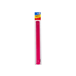 RÉGUA 30CM NEON ROSA NEW LINE MAXCRIL WALEU