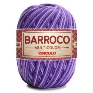 BARBANTE BARROCO 4/6 MULTICOLOR LILAS 9563 400G