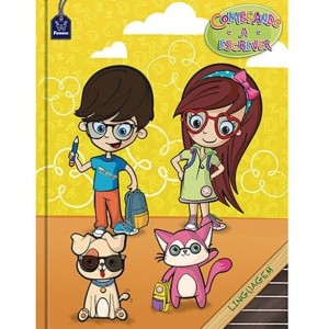 CADERNO 40FLS LINGUAGEM CAPA DURA BROCHURA COMEÇANDO ESCREVER FORONI