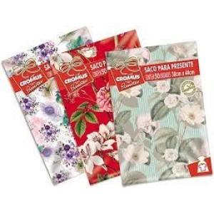 SACO PARA PRESENTE PARIS FLORAL 35X54 G1 COM 50 CROMUS