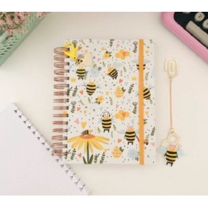 CADERNO 1/4 WIRE-O BUSY BEES BUENDIA