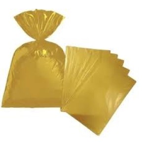 SACO METALIZADO OURO 20X29 COM 50 UNIDADES GALA