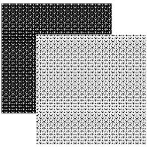 FOLHA SCRAPBOOK BÁSICA ESTRELA PRETO E BRANCO 16871 TOKE E CRIE