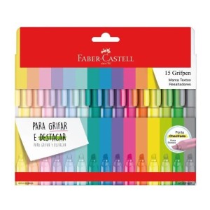 MARCA TEXTO 15 CORES GRIFPEN FABER CASTELL