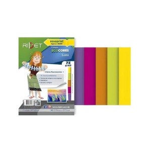 BLOCO ECOCORES A4 75G 50FLS 5 CORES LUMI NOVAPRINT