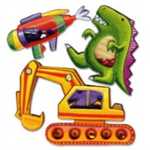 ADESIVOS FEITOS Á MÃO ROBÔ E DINOSSAURO REF.8996 TOKE E CRIE