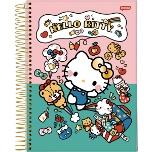 CADERNO 1/4 80FLS CAPA DURA ESPIRAL HELLO KITTY JANDAIA