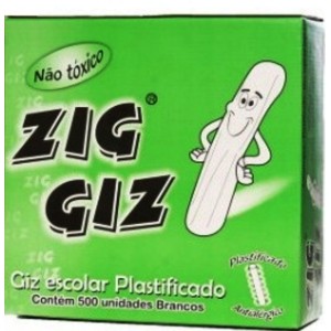 GIZ DE LOUSA ANTIALÉRGICO BRANCO C/500 UNIDADES  ZIG GIZ