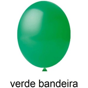 BEXIGA Nº 09 VERDE BANDEIRA COM 50 UNIDADES HAPPY DAY